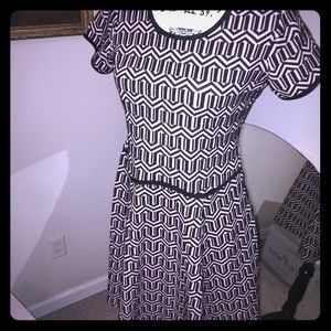 Geometric Print Fit and Flare Dress by Gabby Skye